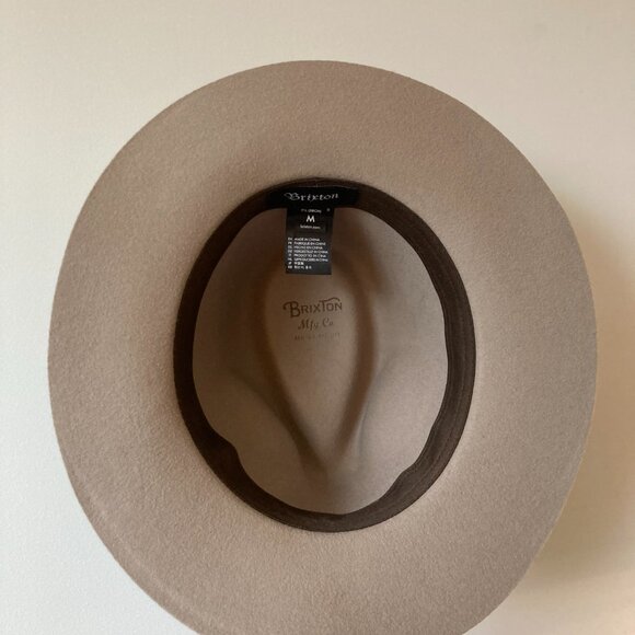 Brixton Wesley Fedora Hat 100% Wool Felt Unisex (Size Medium) - Picture 9 of 10